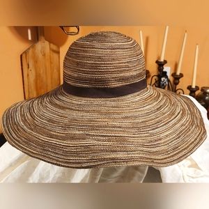 Women's Retro Sun Hat Brown preowned